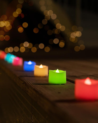 Homemory 24-Pack Flameless LED Tea Lights Candles Battery Operated, 200+Hour Fake Electric Candles TeaLights for Votive, Aniversary, Wedding Centerpiece Table Decor, Funeral, Halloween, Christmas
