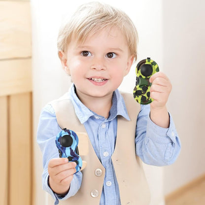 Original Fidget Toy Game, Rubberized Classical Controller Fidget Concentration Toy with 8-Fidget Functions and Lanyard - Excellent for Relieving Stress and Anxiety
