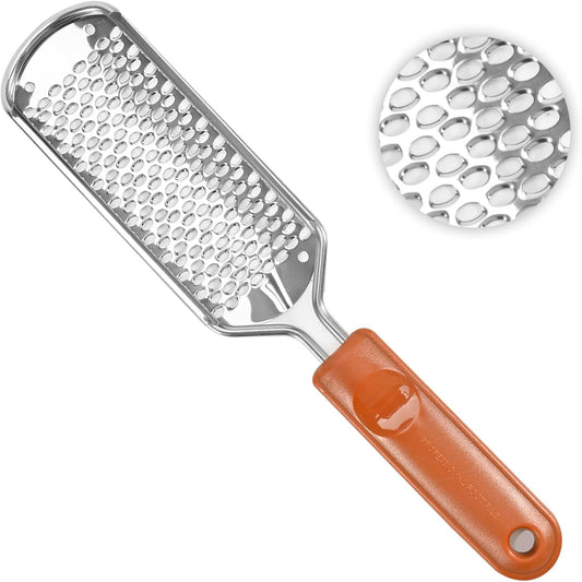 Professional Foot Scrubber Dead Skin Remover, Pedicure Foot File Callus Removal, Heel Scraper for Cracked Heels, Microplane Cheese Grater for Feet, Foot Rasp for Hard Skin(T1)
