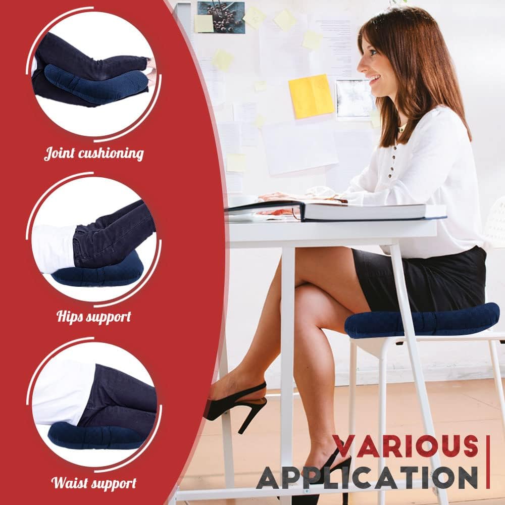 Stuffed Donut Pillow Seat Cushion | for Tailbone and Coccyx Pain, Hemorrhoids, Bed Sores, Pregnancy, Prostate, Surgery Recovery, Sitting Pressure Relief, for Home, Office and Car (Grey)