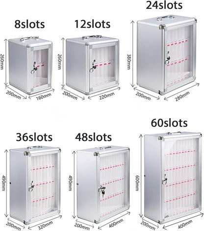 Cell Phone Charging Stations Phone Storage Cabinet Cell Phone Safe Deposit Box 24,36, 48, 60 Position Cell Phone Storage Box Cell Phone Locker Kitchen Furniture(12slots)