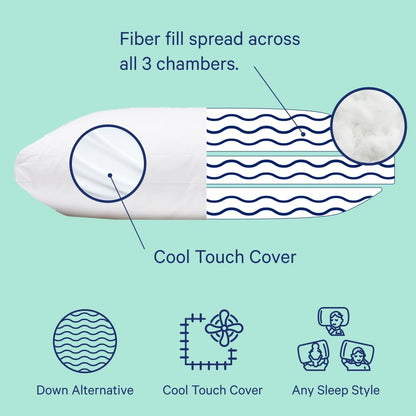 Casper Sleep Essential Cooling Foam Pillow, Standard Size – Firm Memory Foam with Cooling Cover, Supports Side Sleepers, Breathable & Pressure-Relieving