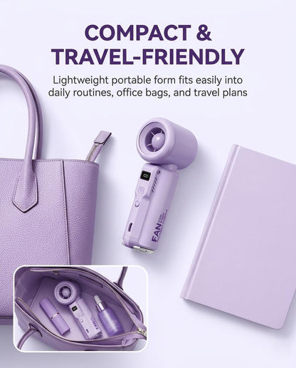 Handheld Portable Fan with Misting,High-Speed Brushless Motor,Ultra Long Lasting Rechargeable Battery,Personal Fans Portable Rechargeable,Suitable for Travel,Camping, Beach and Office Desk,Gift (PINK)