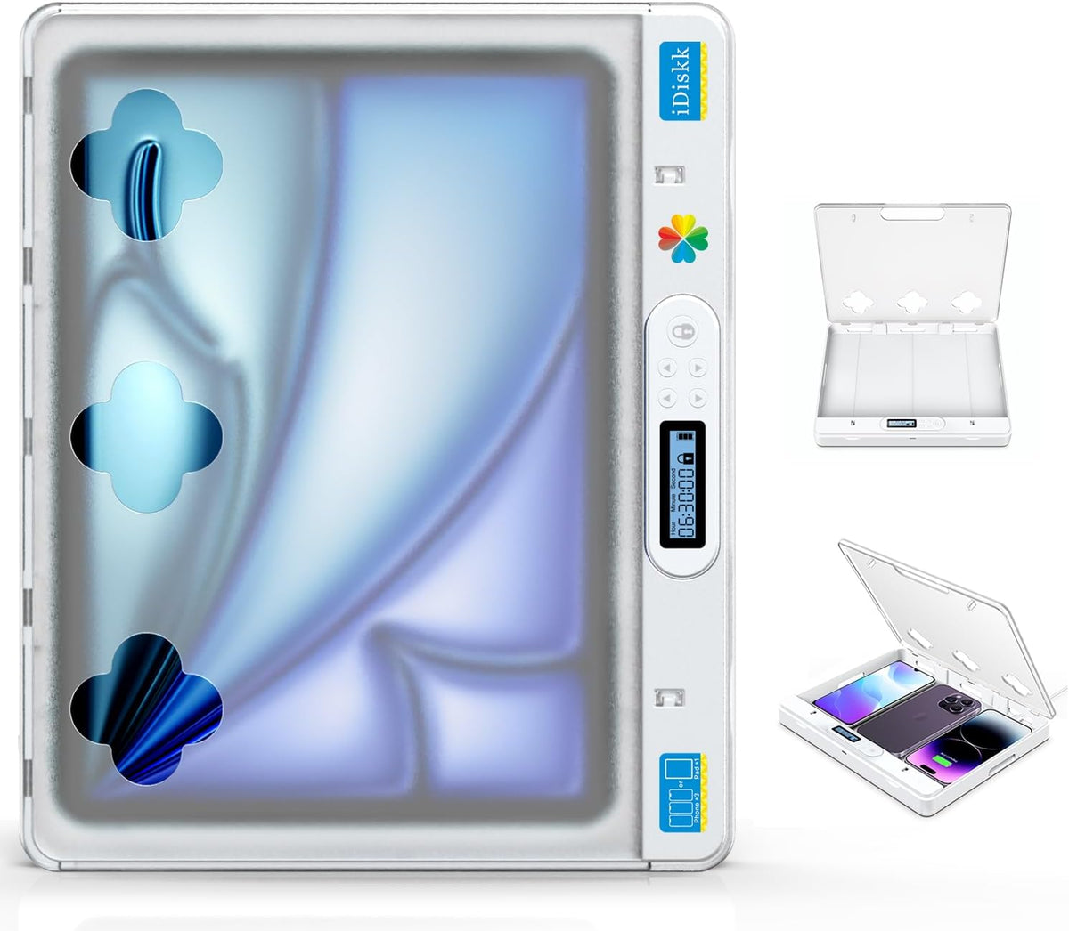 iDiskk Large Timer Lock Box for Phone iPad Self Control for Kids & Adults