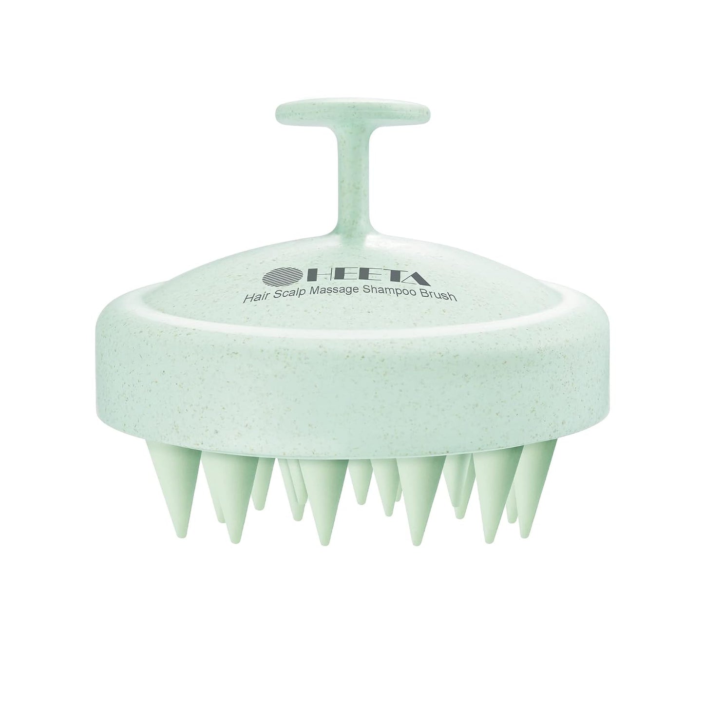 HEETA Scalp Massager Hair Growth, Soft Silicone Scalp Scrubber Shampoo Brush for Exfoliation, Dandruff Removal Head Massage Stress Relax, Wet & Dry Use for Thick Thin Curly Hair Care, Black