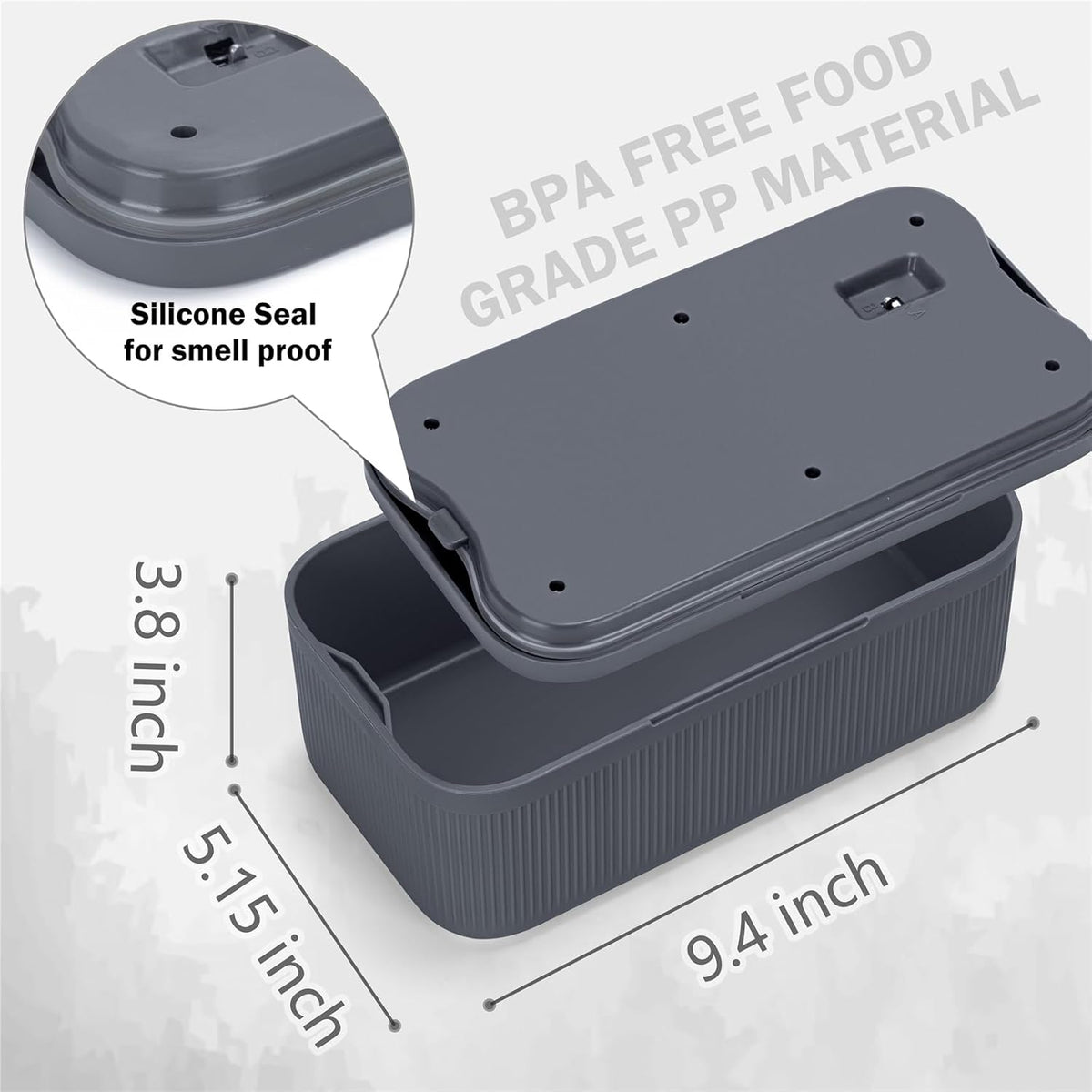 2 Pack Large Medication Lock Box with Code, Clear Lockable Storage Box for Refrigerator, Cabinet & Dorm, Stackable Medicine Box for Prescriptions, Snacks, Phone, 11.9" x 9.3" x 7.6", Black