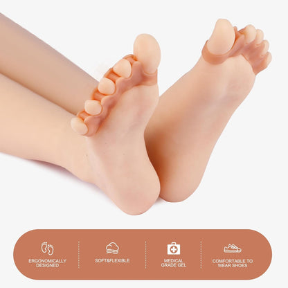 White Gel Toe Separators for Bunions and Hammertoes – 1 Pairs