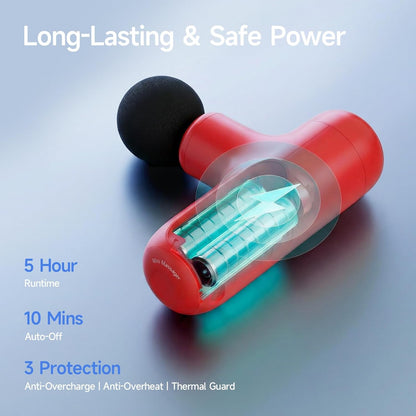 HEYCHY Super Mini Massage Gun Deep Tissue, Handheld Muscle Massager with 4 Heads, Percussion Travel Size Massager Gun FSA Eligible for Men Women Back Relief, Quiet for Home, Gym, Office, HSA, Black