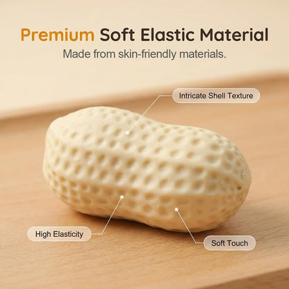 Peanut Shape Stress Relief Ball Soft Squeeze Fidget, TPR Anxiety Relief Hand Grip Decompression Ball for Office Desk Focus Relaxation Portable (1pc)