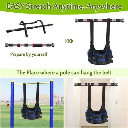 Back Stretcher Harness for Spinal Decompression, Lumbar Traction Belt & Inversion Table Alternative, Back Realignment Device for Herniated Disc Pain Relief – Large (42–50” Chest)