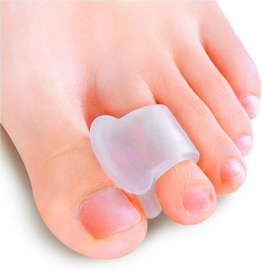 Povihome 10 Pack Clear Toe Spacers, Big Toe Separator (1st/2nd Toe), Bunion Corrector to Correct Big Toe Bunion, Overlapping Toes