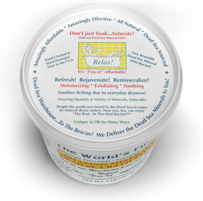 Dead Sea Warehouse-Amazing Minerals Dead Sea Bath Salts,100% Full Mineral Therapeutic Bath Salts, Detoxifying & Moisturizing, Exfoliating for Dry Skin, Unscented(5 lbs)