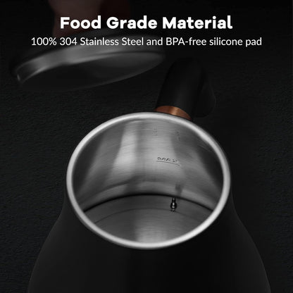Mecity Electric Gooseneck Kettle With LCD Display Automatic Shut Off Retro Coffee Kettle Temperature Control Hot Water Boiler to Pour Over Tea, 1200 Watt Quick Heating Tea Pot, 0.8L, Stainless Steel