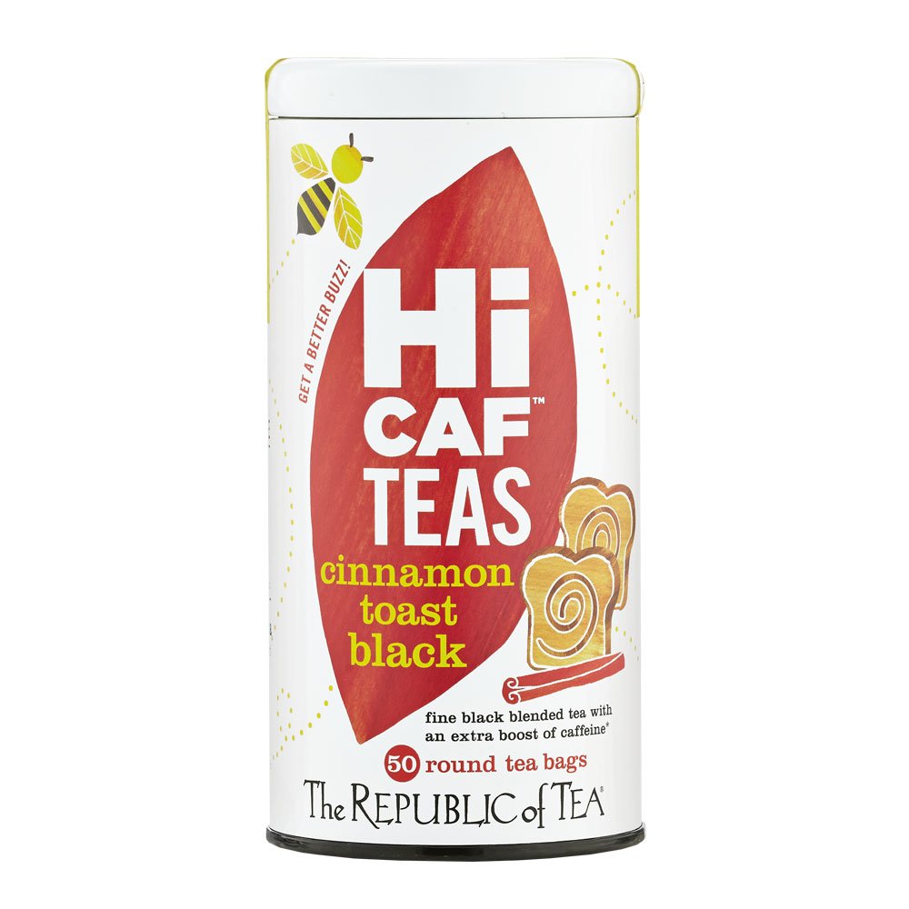 The Republic of Tea HiCAF Cinnamon Toast Black Tea, High Caffeine, 50 Count
