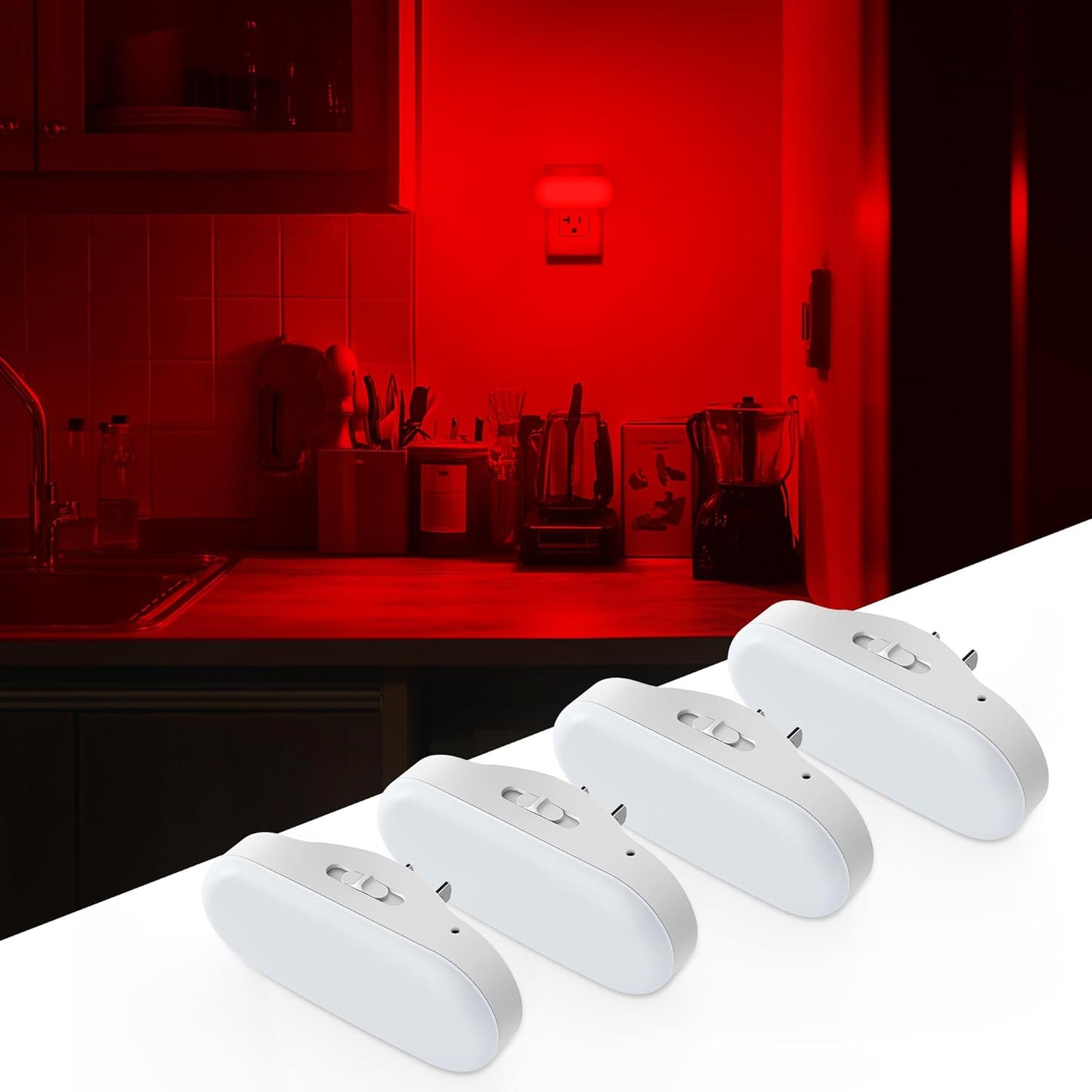 DORESshop Amber Night Light, Auto On/Off, 0-100 LM Adjustable Brightness, Dimmable Plug Into Wall Light Sensor Night Light for Kids Room, Bedroom, Stair Lights, Amber, 1W, 2 Pack