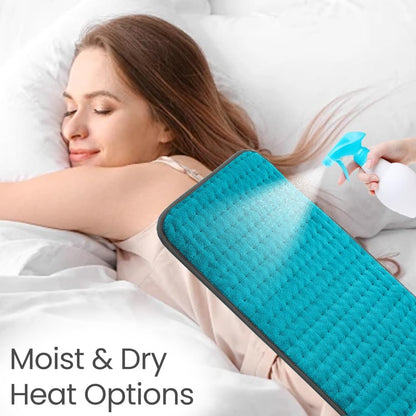 Heating Pad for Back Pain & Period Cramps Relief, 9 Heat Settings Electric Heating Pad for Neck & Shoulder, Auto Shut Off, Soft Machine Wash Fabric, Gifts for Mom, Women, 12''x24'', Gray