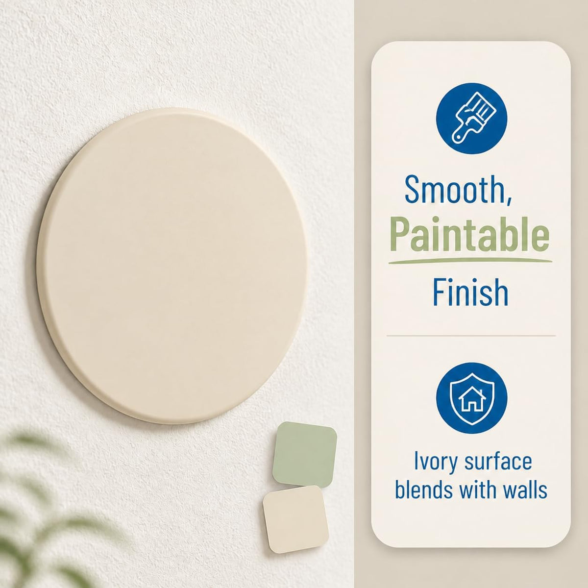 Prime-Line Wall Protector, Self-Adhesive, 5 in. Diameter, White Vinyl