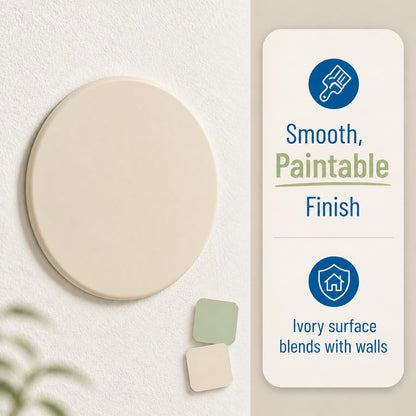 Prime-Line Wall Protector, Self-Adhesive, 5 in. Diameter, White Vinyl