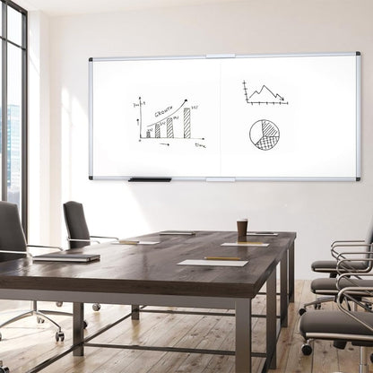 VIZ-PRO Magnetic Dry Erase Board, 36 X 24 Inches, Silver Aluminium Frame