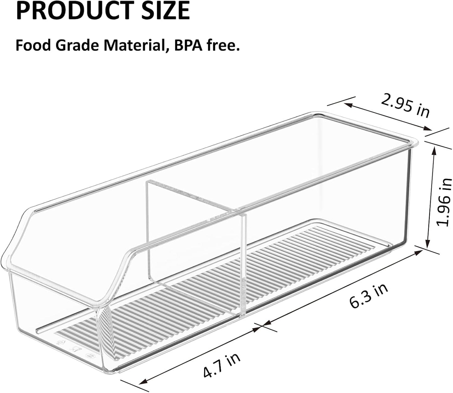 FUCDTEFC Tea Bag Organizer, Tea Bag Holder Box Storage Bin, Clear Tea Packet Plastic Drawer, Sugar Packet, Coffee, Condiment, Spice Bag Holder for Kitchen Cabinet, Countertop, Fridge