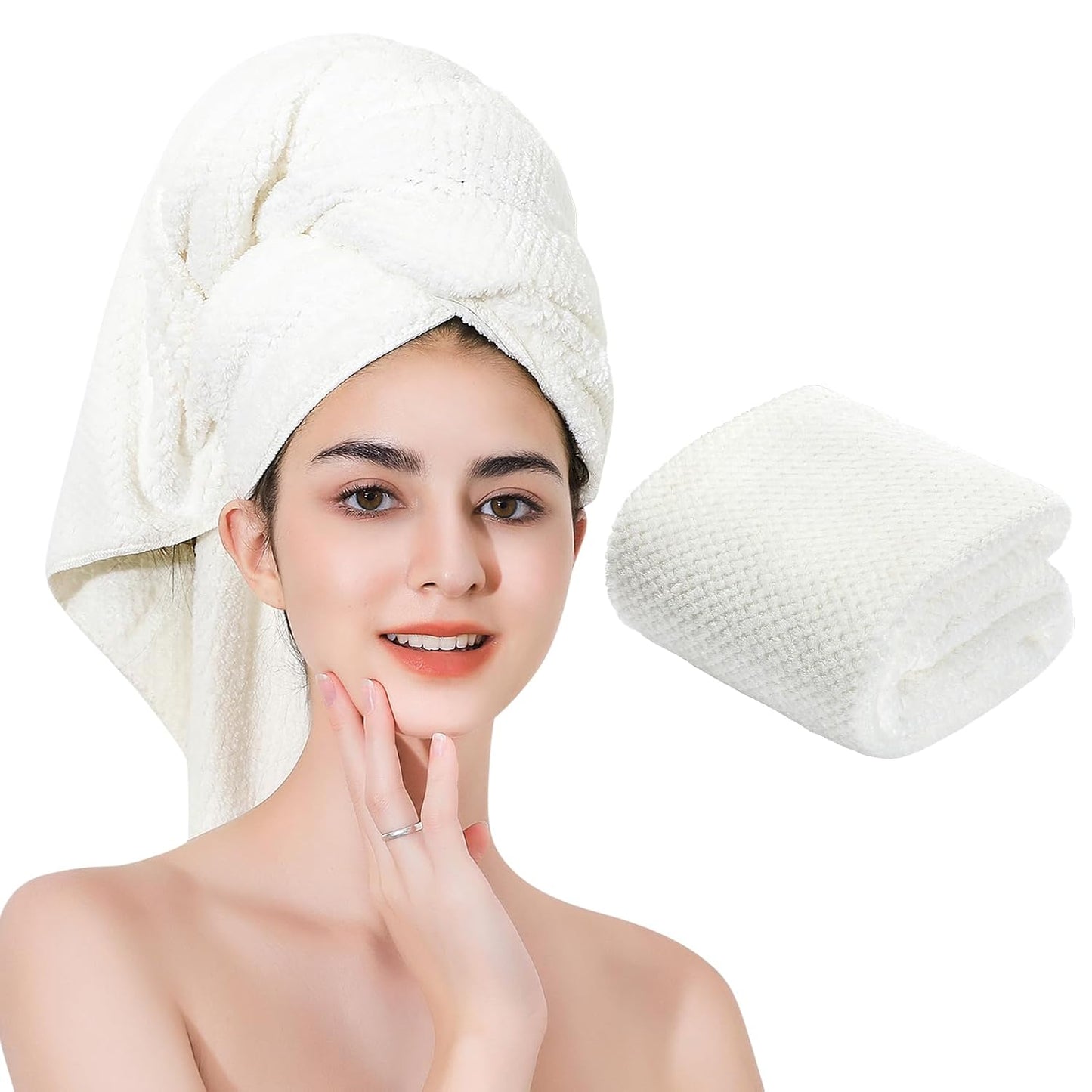 Microfiber Hair Towel Quick Dry Hair Towel Hair Drying Towels Suitable for All Kinds of Hair Ultra Absorbent Long and Thick Hair 20X40inch Lotus Root Pink (1pcs)