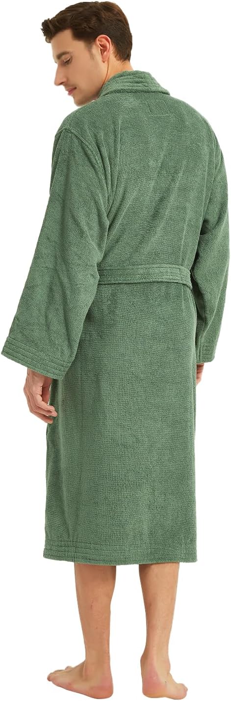 Ramesses Bathrobe Mens,Premium Thick Terry Cloth Bathrobe,Towel Bath robe Long–Staple Combed Men's Cotton Robe