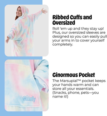 THE COMFY Dream | From Shark Tank | Patented | No Sherpa | Light Wearable Blanket Hoodie | Gift for Women & Men | One Size