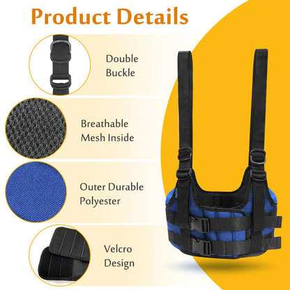 Back Stretcher Harness for Spinal Decompression, Lumbar Traction Belt & Inversion Table Alternative, Back Realignment Device for Herniated Disc Pain Relief – Large (42–50” Chest)