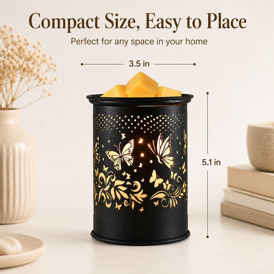 kobodon Wax Melt Warmer Metal Wax Warmer for Scented Wax Electric Fragrance Candle Oil Burner 2 in 1 Wax Melts as Gifts for Moms Grandma Women Girls(Sunflower)