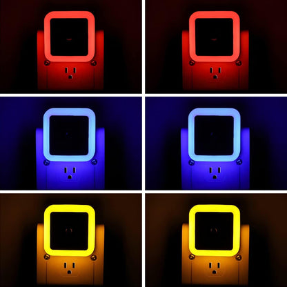 KINUR 6 Pack Night Light, LED Night Lights Plug into Wall with Dusk to Dawn sensors, Plug in Night Lights for Kids Room, Bedroom, Bathroom, Baby Nursery,Stair Lights, Hallway Light, Amber Color