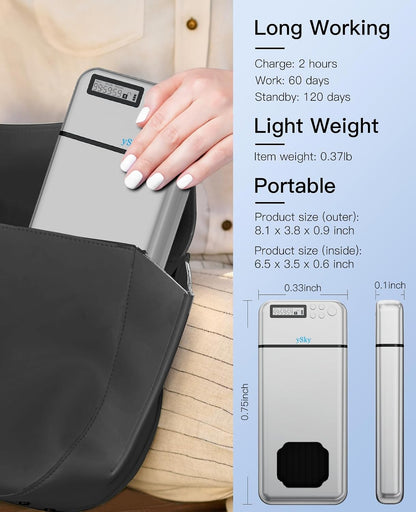 ySky Metal Phone Lock Box with Timer,Portable Timed Phone Lock Box for iPhone and Android Phones, Self-Control Timer Phone Locker to Help Kids,Students to Reduce Screen time,Phone Jail Box