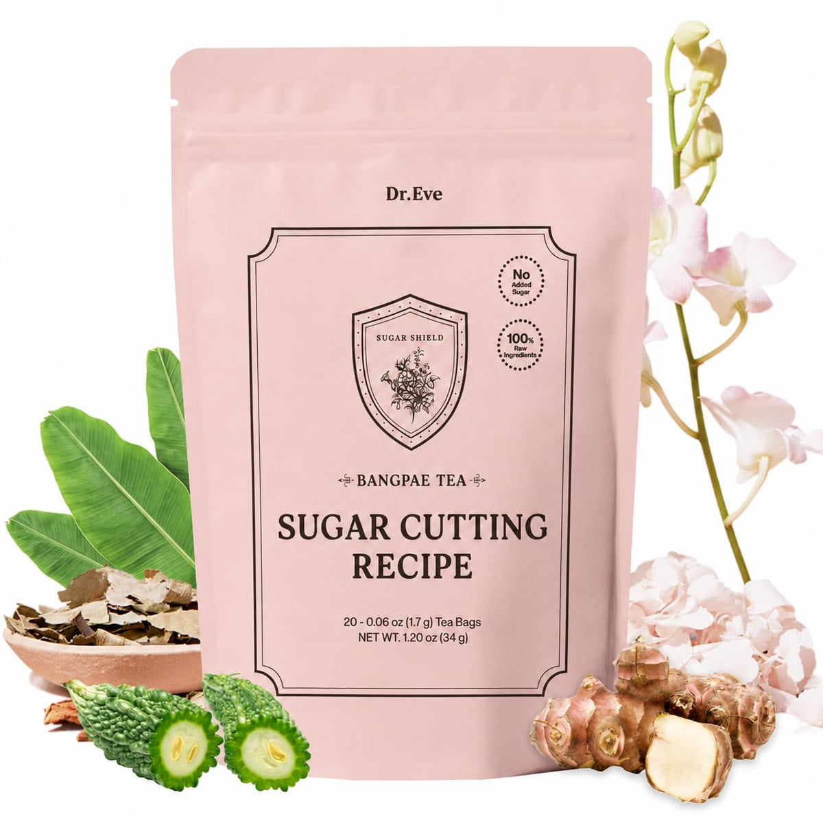 Dr.Eve Korean Bangpae Tea Sugar Cutting Recipe - Blood Sugar Support
