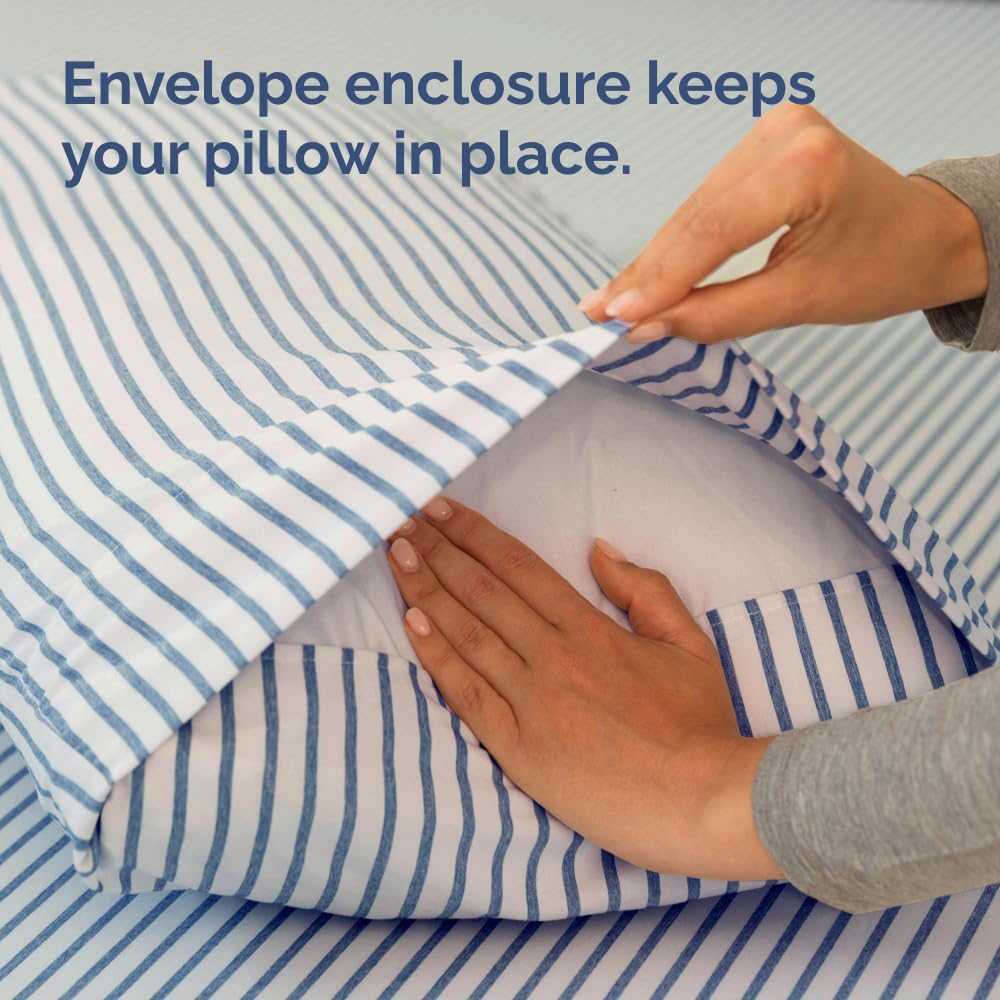 Standard Pillow Cases Set of 10 - Ultra Soft Hotel Quality Pillowcase Covers - Comfy, Cozy & Wrinkle Free - Shrink, Stain and Fade Resistant - Machine Washable Pillow Protectors - 10 Pcs Set - White - Colors B
