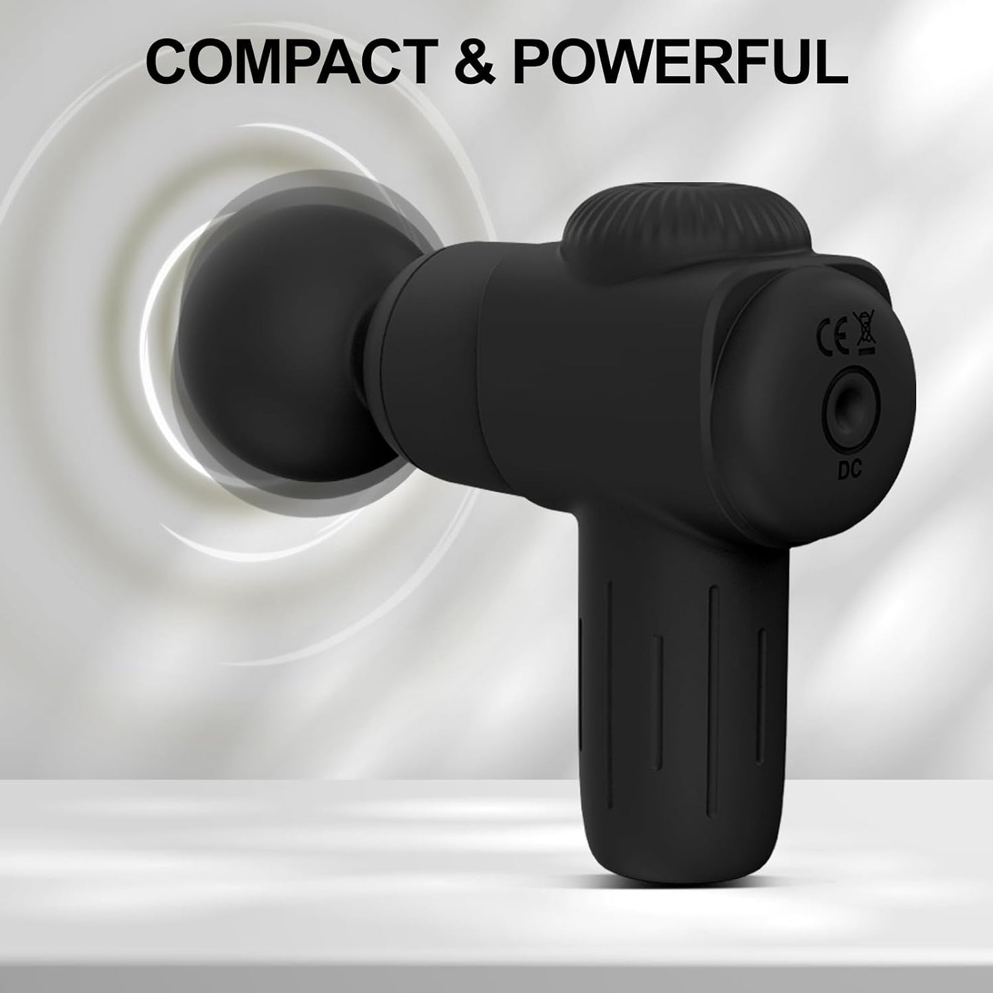 Handheld Massager for Women, Mini Powerful Deep Tissue Massager for Back, Neck & Muscle Pain Relief, Waterproof Portable with 10 Vibration Modes.(Black)