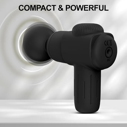 Handheld Massager for Women, Mini Powerful Deep Tissue Massager for Back, Neck & Muscle Pain Relief, Waterproof Portable with 10 Vibration Modes.(Black)