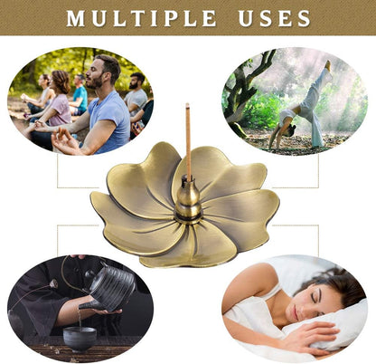 Incense Burner, Copper Incense Holder Cone Holder Gourd Incense Burner for Joss Stick, Tower Incense, Incense Coil (3 Styles)