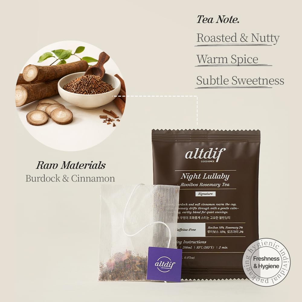 KKOKDAM altdif Relax Tea Gift Set, 3 Caffeine Free Blends, 12 Tea Bags