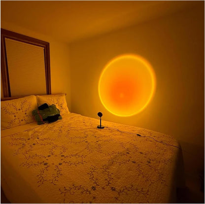 Jensense Sunset Lamp Golden Glow Closely Sunset Sunrise Feel Night Light Simple Mood Light Decor Bedroom Photography Live Streaming Background, NO APP, NO Color Changing
