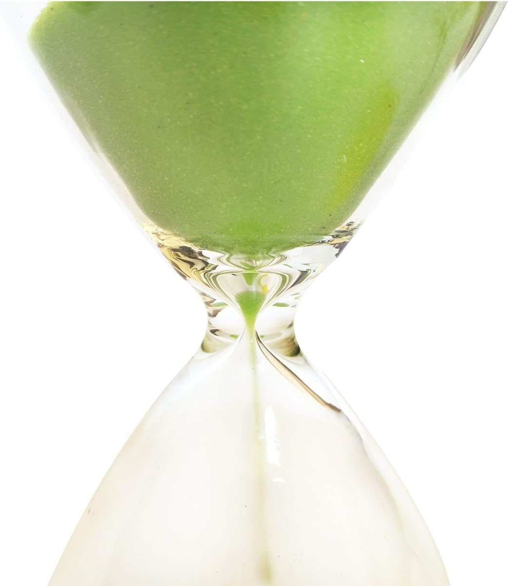 Hourglass, HoveBeaty Hand-Blown Sand Timer Set for Time Management 15 Minutes Durable Glass Construction (15 Min, Black)