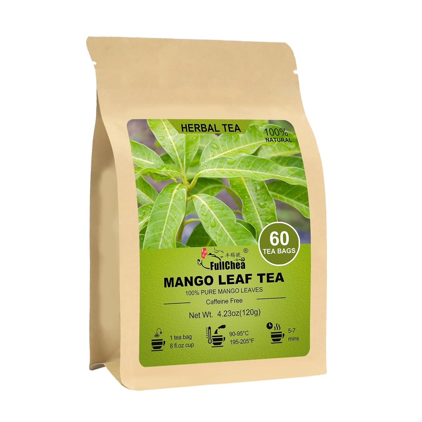 FullChea - Lemon Balm Tea Bags, 100 Count - Pure & Natural Dried Lemon Balm Leaves - Melissa Officinalis - Caffeine-free Herbal Tea for Relaxation - Non-GMO