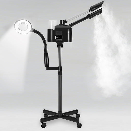 Artist hand Facial Steamer Professional 3 in 1 Hot and Cold Facial Steamer with 5X LED Magnifying Lamp, Esthetician Face Steamer Fast Heating for Beauty Salon Spa Home Use