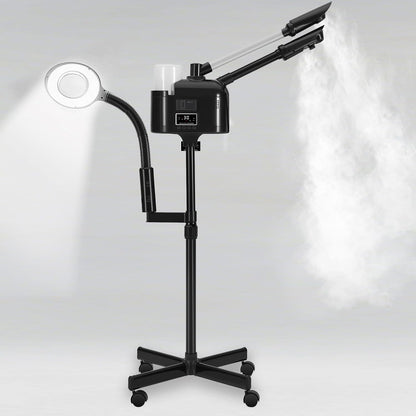 Artist hand Professional Facial Steamer with 5X LED Magnifying Lamp 3 in 1