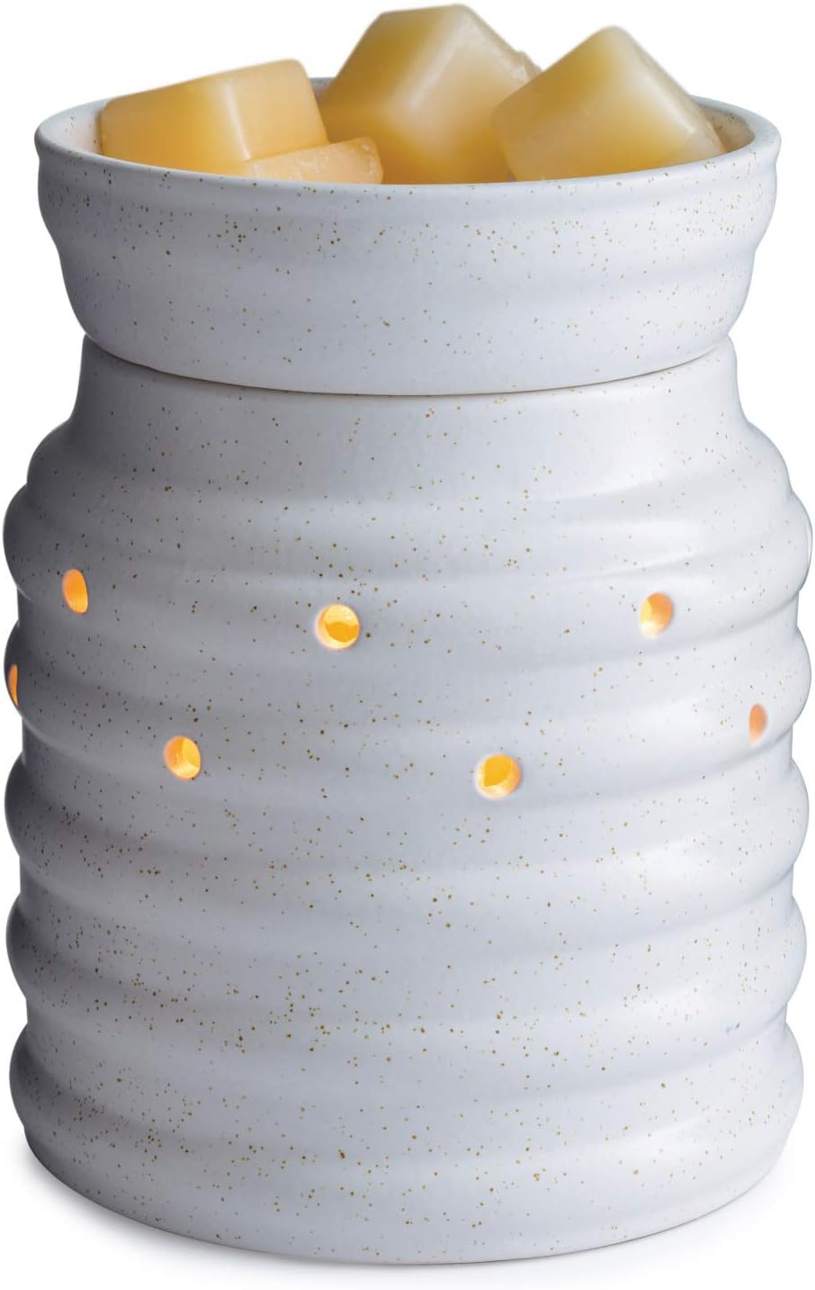 Candle Warmers ETC. Illumination Fragrance Warmer- Light-Up Warmer for Warming Scented Candle Wax Melts and Tarts or to Freshen Room, White Harmony