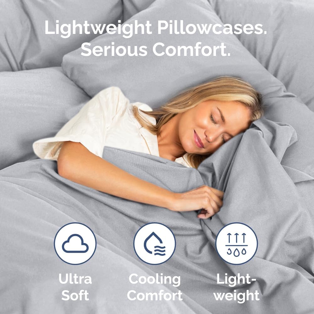 Standard Pillow Cases Set of 10 - Ultra Soft Hotel Quality Pillowcase Covers - Comfy, Cozy & Wrinkle Free - Shrink, Stain and Fade Resistant - Machine Washable Pillow Protectors - 10 Pcs Set - White - Colors A