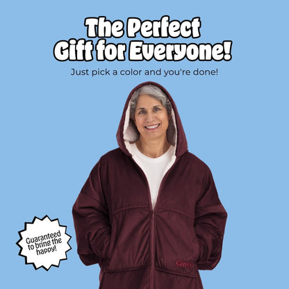 THE COMFY Original | From Shark Tank | Patented | Oversized Sherpa Wearable Blanket Hoodie| Gift for Women & Men | One Size