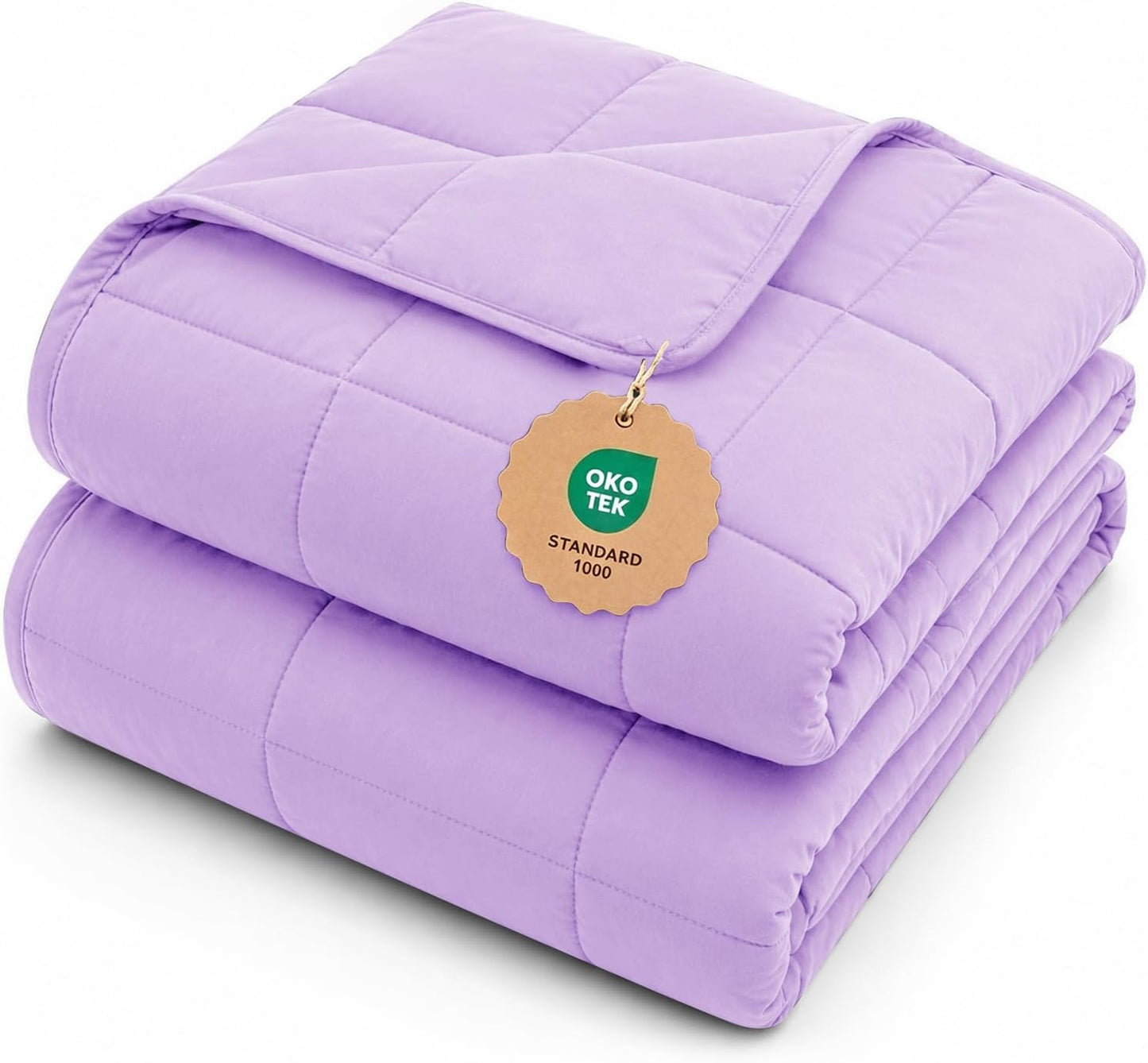 L'AGRATY Weighted Lap Pad 7lb: Small Weighted Blanket for Adults - Cooling Portable Travel Blanket for Relaxation Sleeping - Washable All-Season (29" x 24")