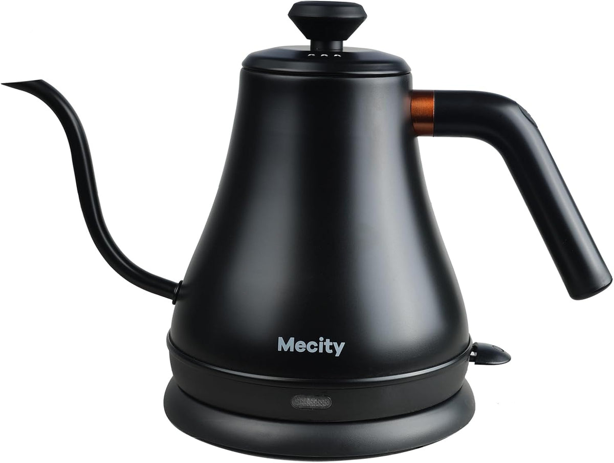 Mecity Electric Kettle Gooseneck Water Kettle Stainless Steel Tea Kettle Water Boiler Fast Heating, Auto Shut Off, 27 fl oz, 1000W, Stainless Steel