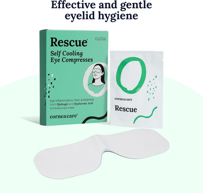 CorneaCare Rest: Self Heating Warm Compress for Dry Eyes | Heated Eye Mask for Fast Relief | Steam Mask for Stye Treatment | No Microwave or Washcloth Needed | Travel Ready Warm Compress | 30 Count