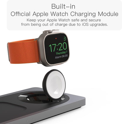 PETINO 3 in 1 Wireless Charging Station for Apple Devices with MagSafe