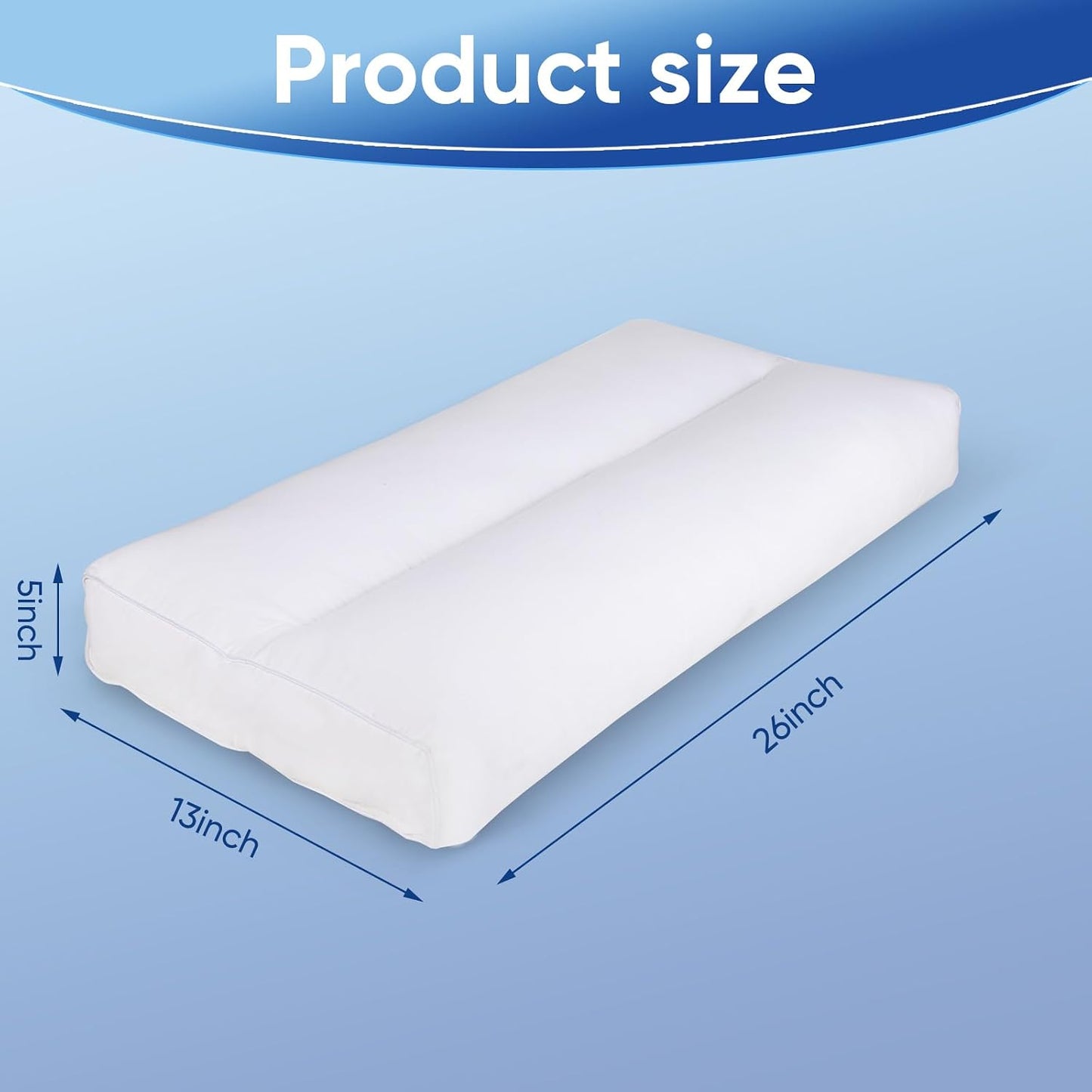 MINUPWELL Knee Pillow for Side Sleepers - Between Leg & Under Knee Pillow for Back Sleepers - Leg Pillow with 850G 7D Alternative for Relieving Leg, Back, and Knee Pain - 100% Cotton Fabric - White